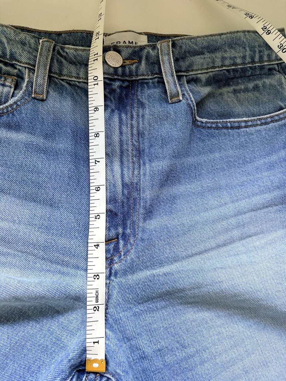 FRAME Le Jane Crop High-Rise Straight Leg Jeans Ladies Size 27/US 4 - Picture 5 of 12
